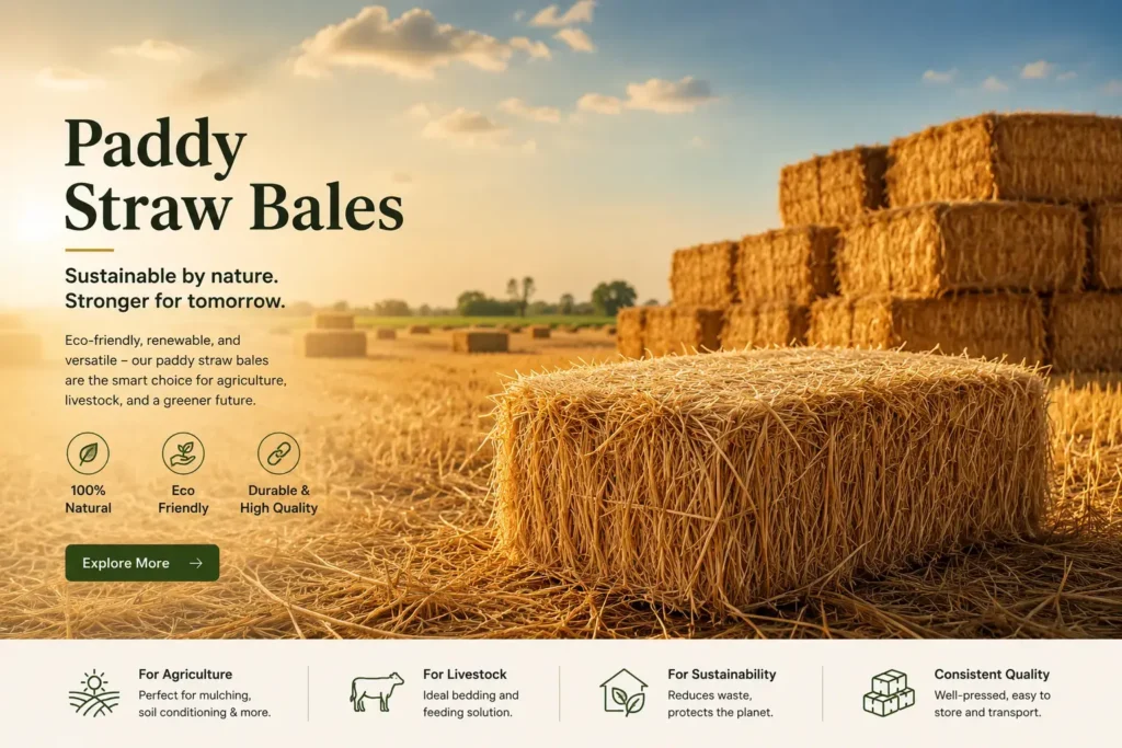 Bulk paddy straw supplier in india